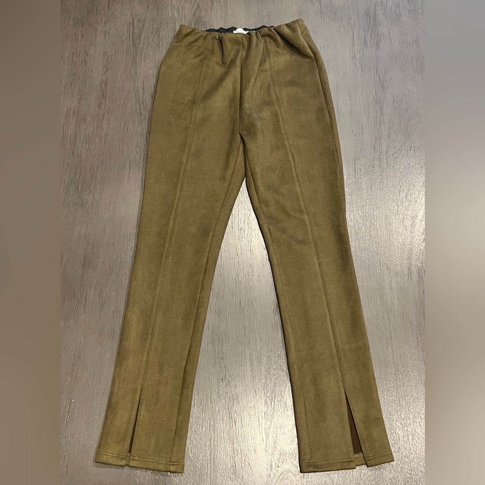 Avec Les Filles Tan Boot Cut Flare Pants